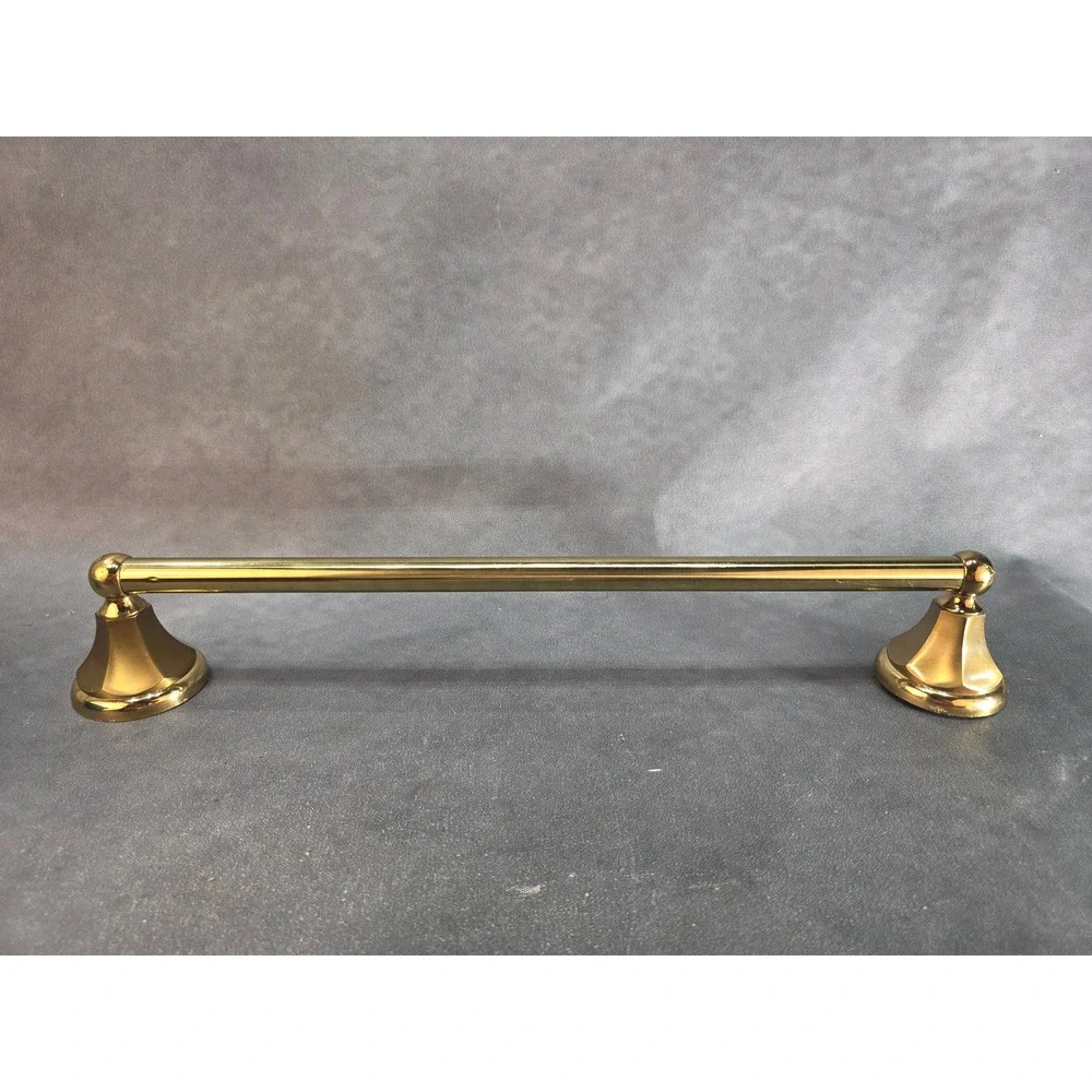 GATCO Design Solid Brass Towel Bar 18 Inch Polished Gold Bathroom Hardware